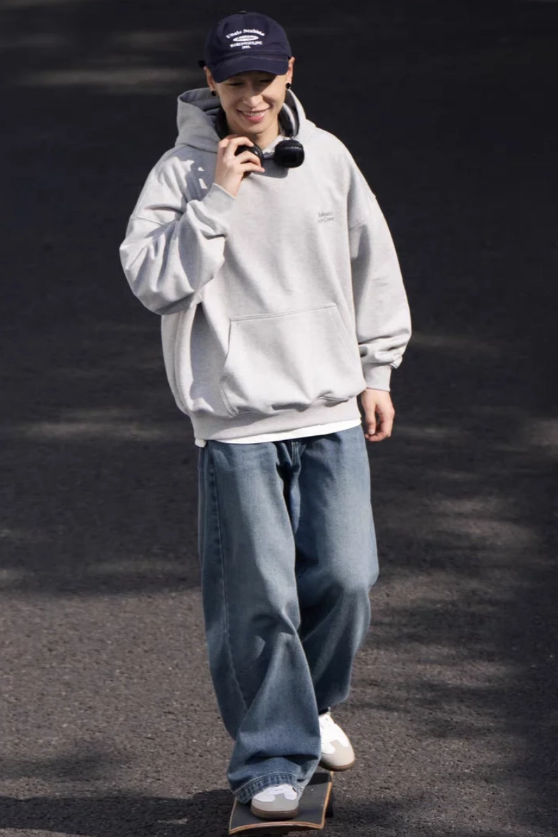 牛仔寬褲穿搭