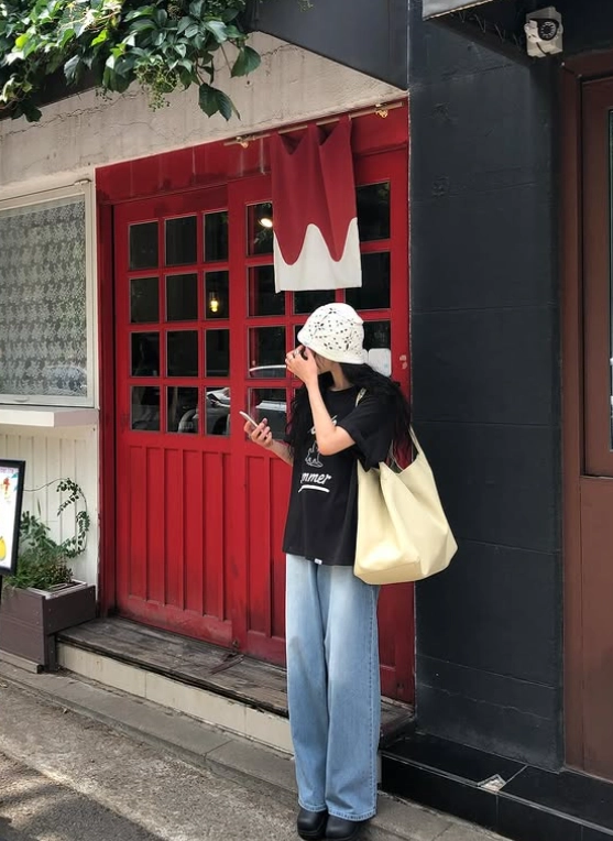女大生穿搭下半身必備單品|直筒牛仔褲