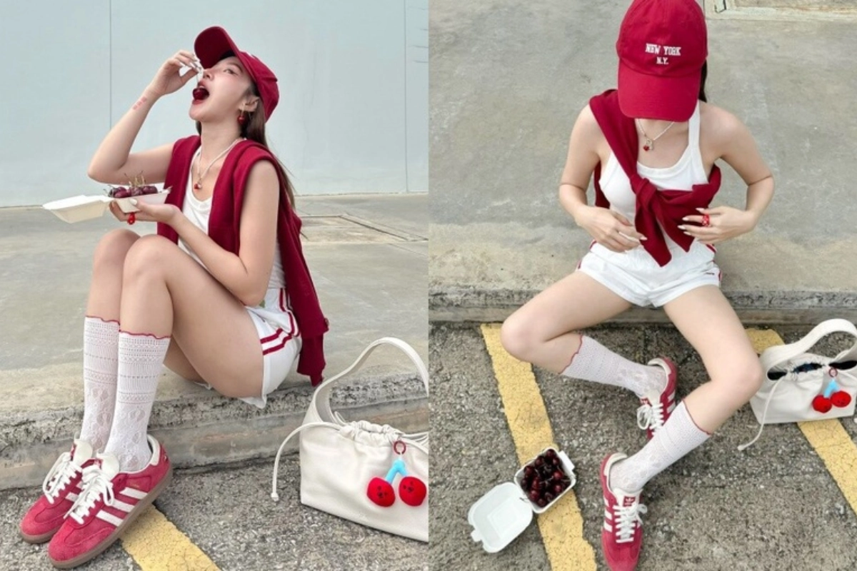 紅色穿搭配色公式：紅＋白