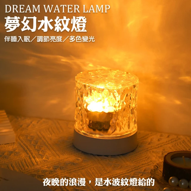 QIDINA 夢幻動態水波紋小夜燈