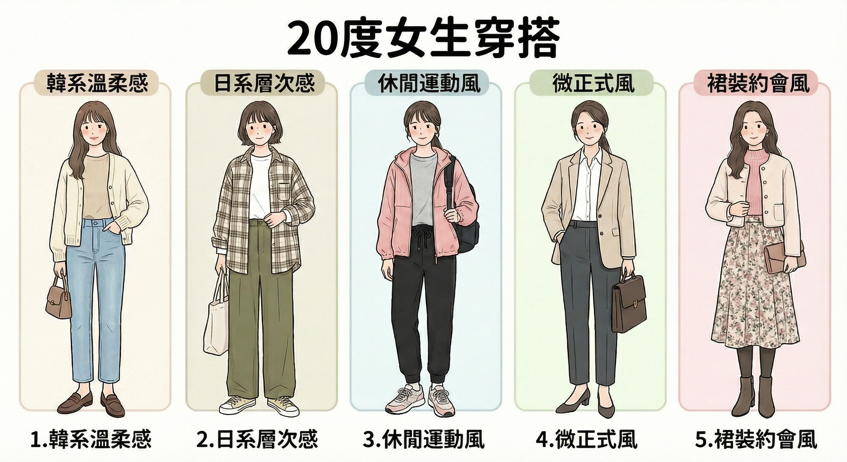20 度女生穿搭
