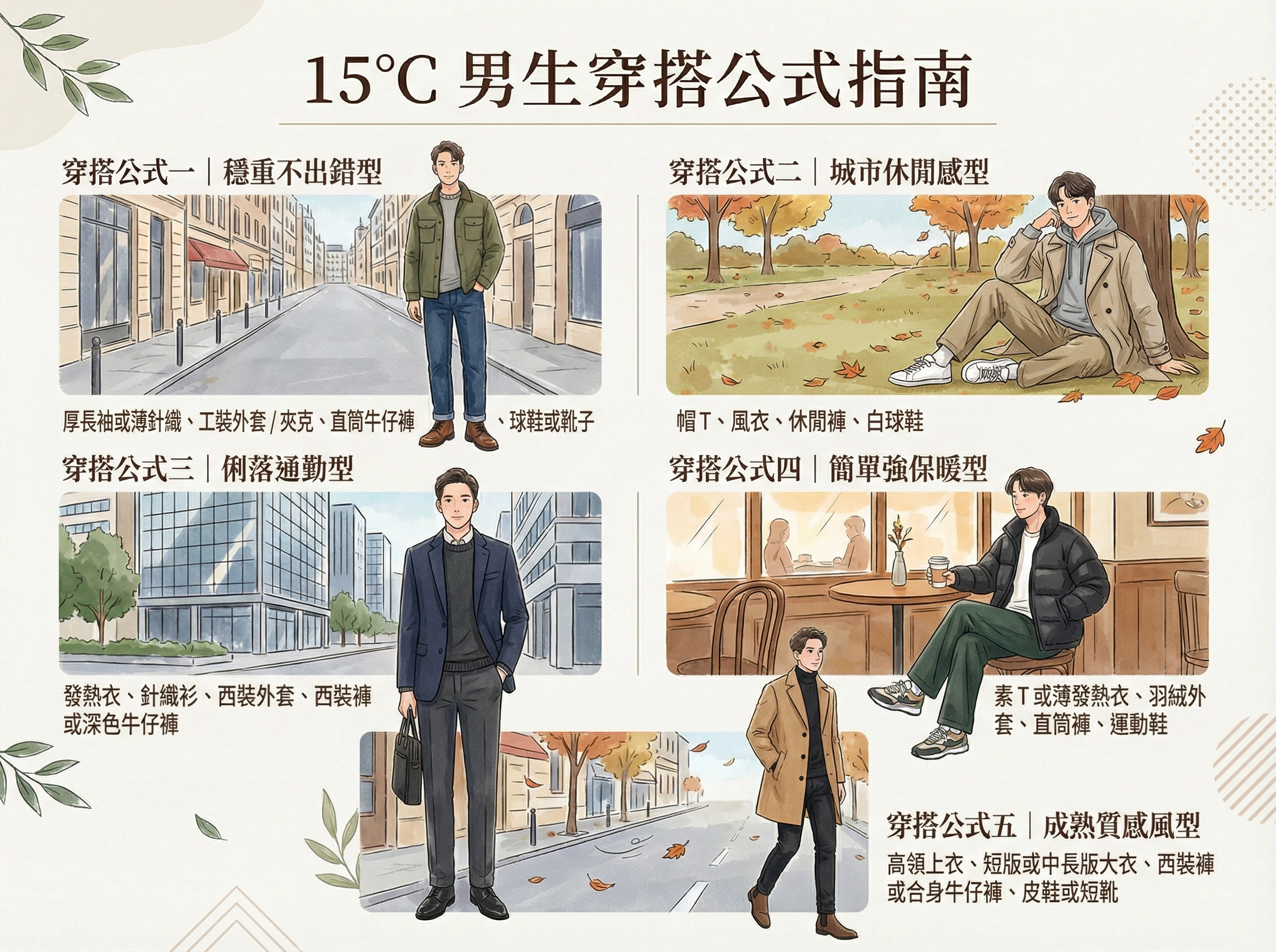 男生15度穿搭公式