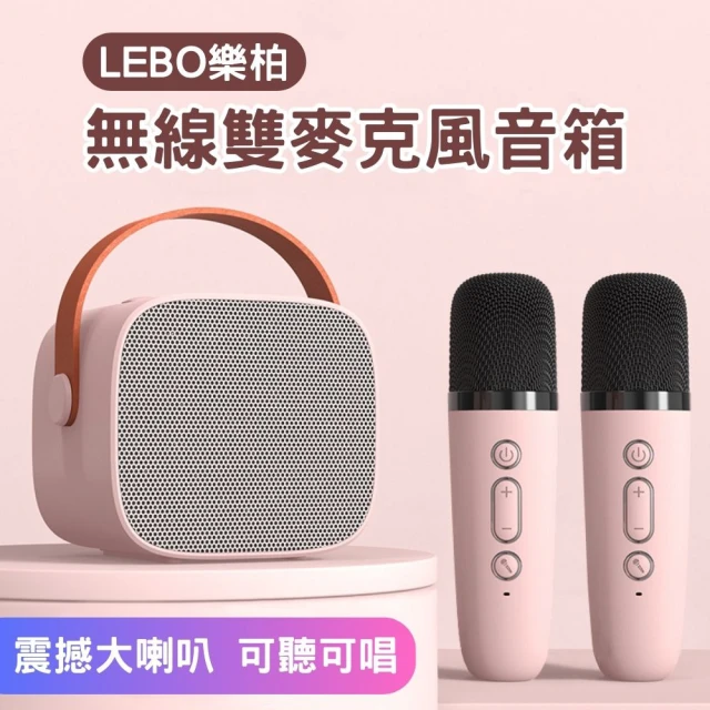 LEBO 無線雙麥克風音箱(小型 K 歌藍牙喇叭)