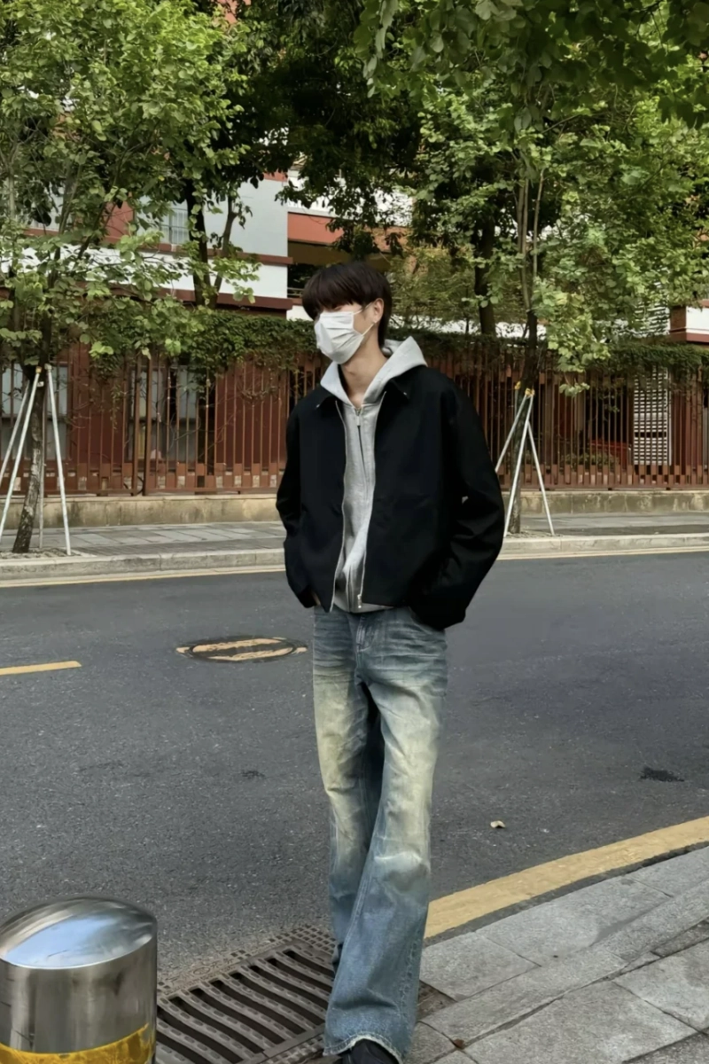 牛仔喇叭褲穿搭