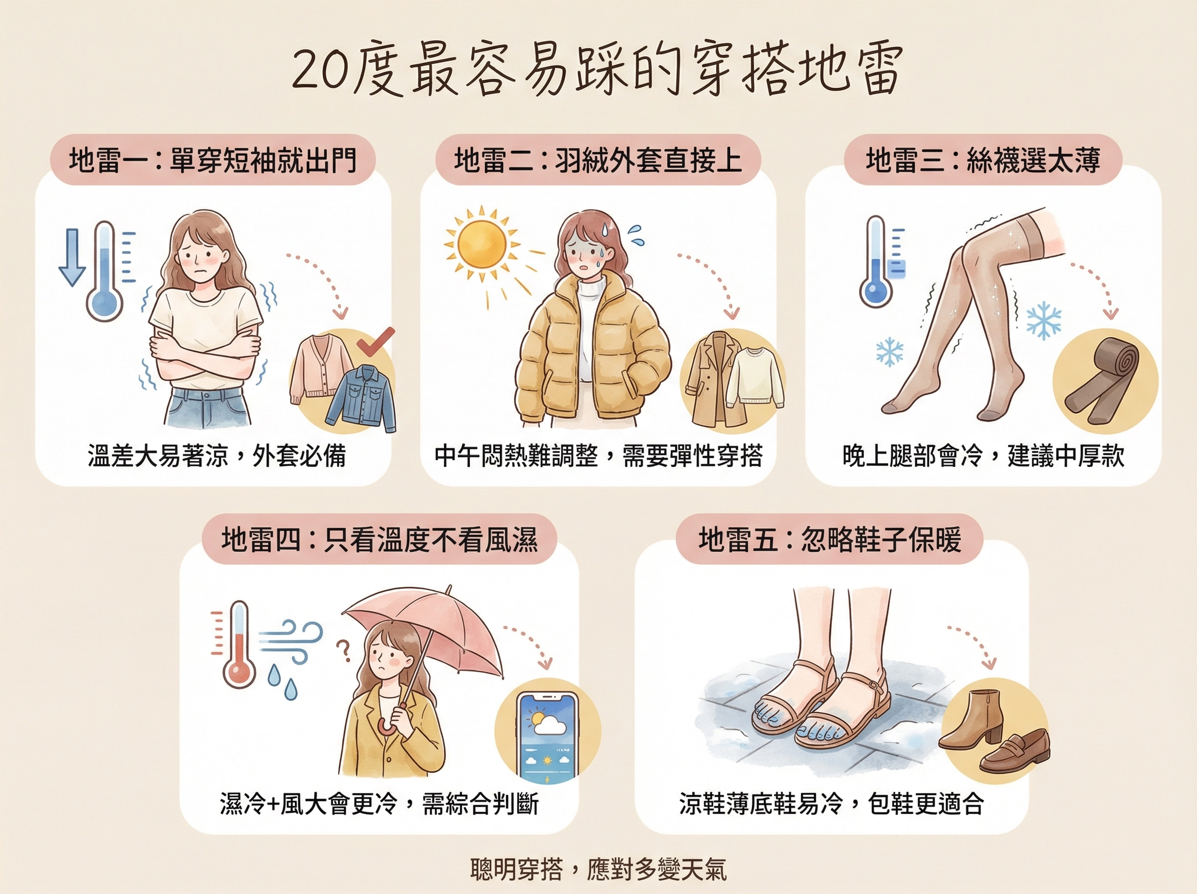 20 度穿搭地雷