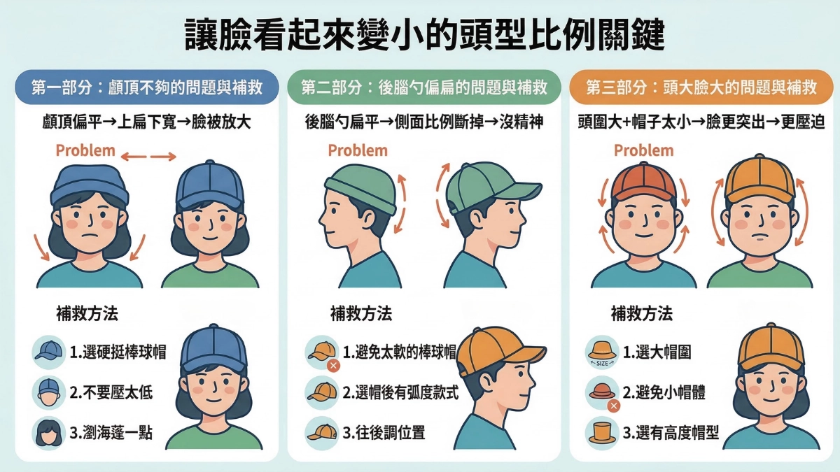 讓臉看起來變小的頭型比例也是關鍵