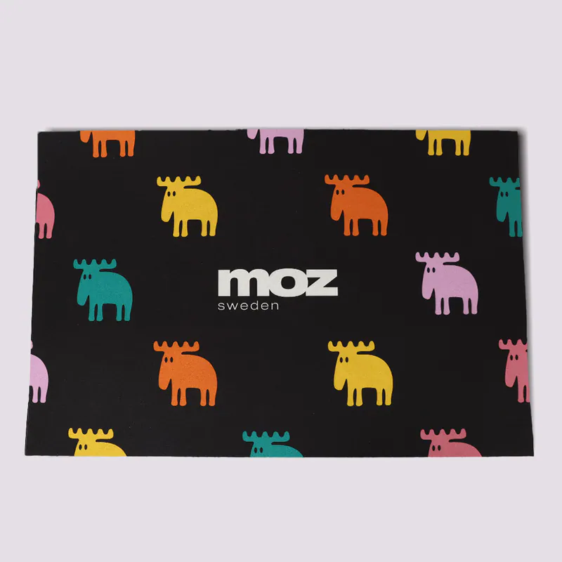 MOZ 速乾軟式硅藻防滑地墊 駝鹿派對黑