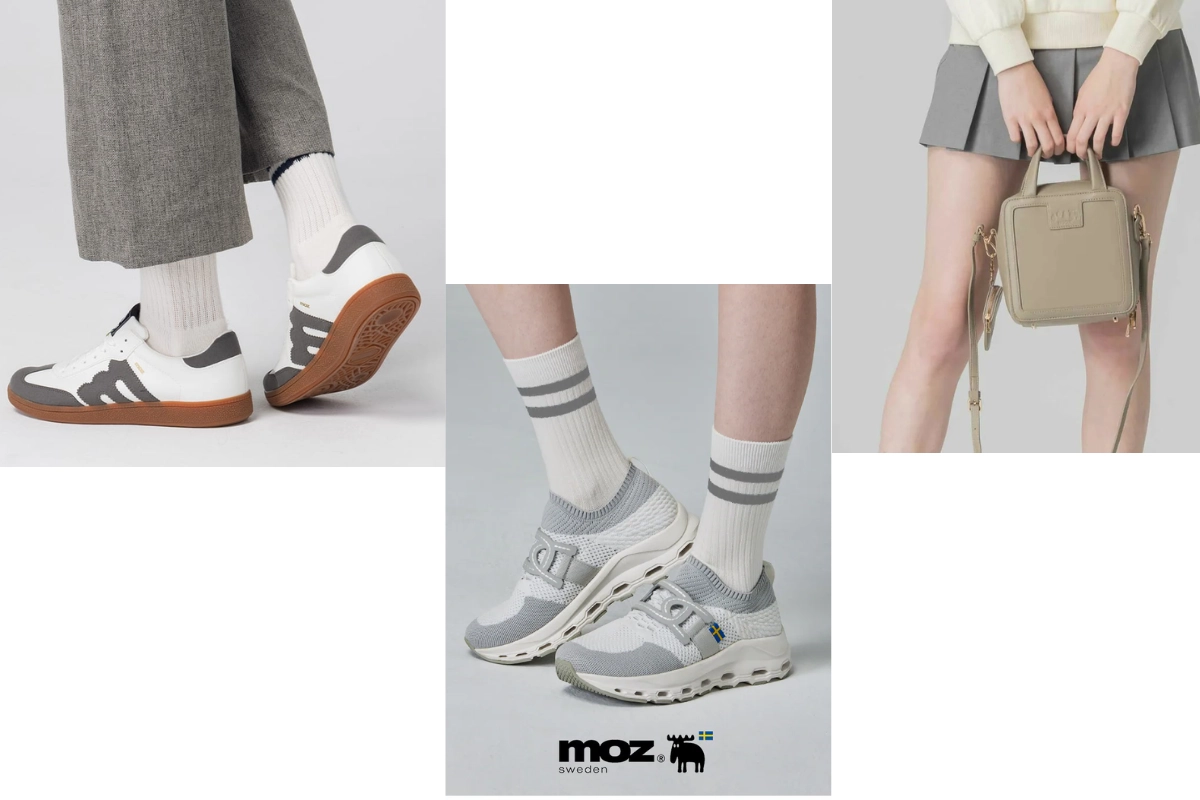 MOZ 的休閒鞋、編織鞋或日常包款做最後點綴