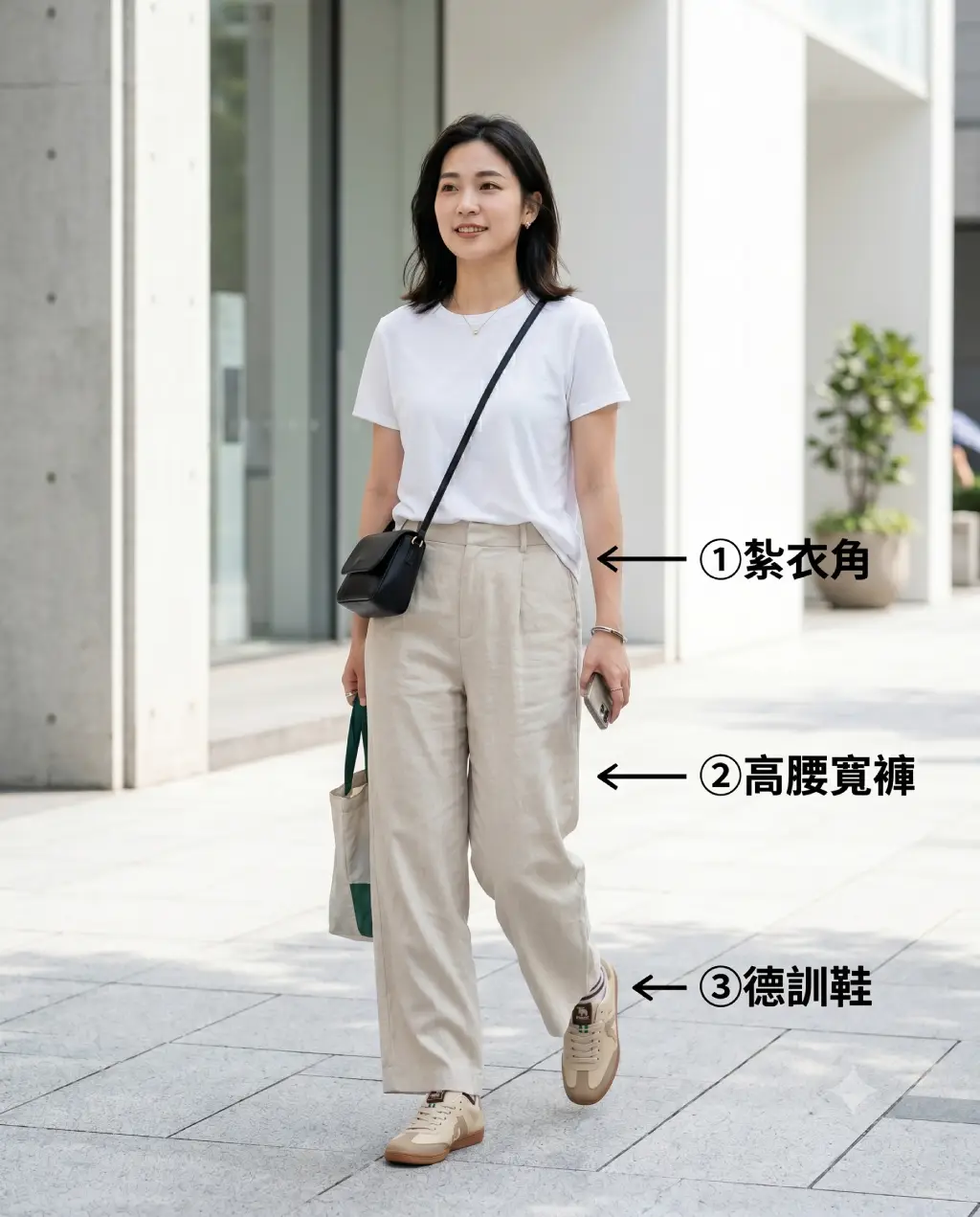 夏日通勤穿搭示意