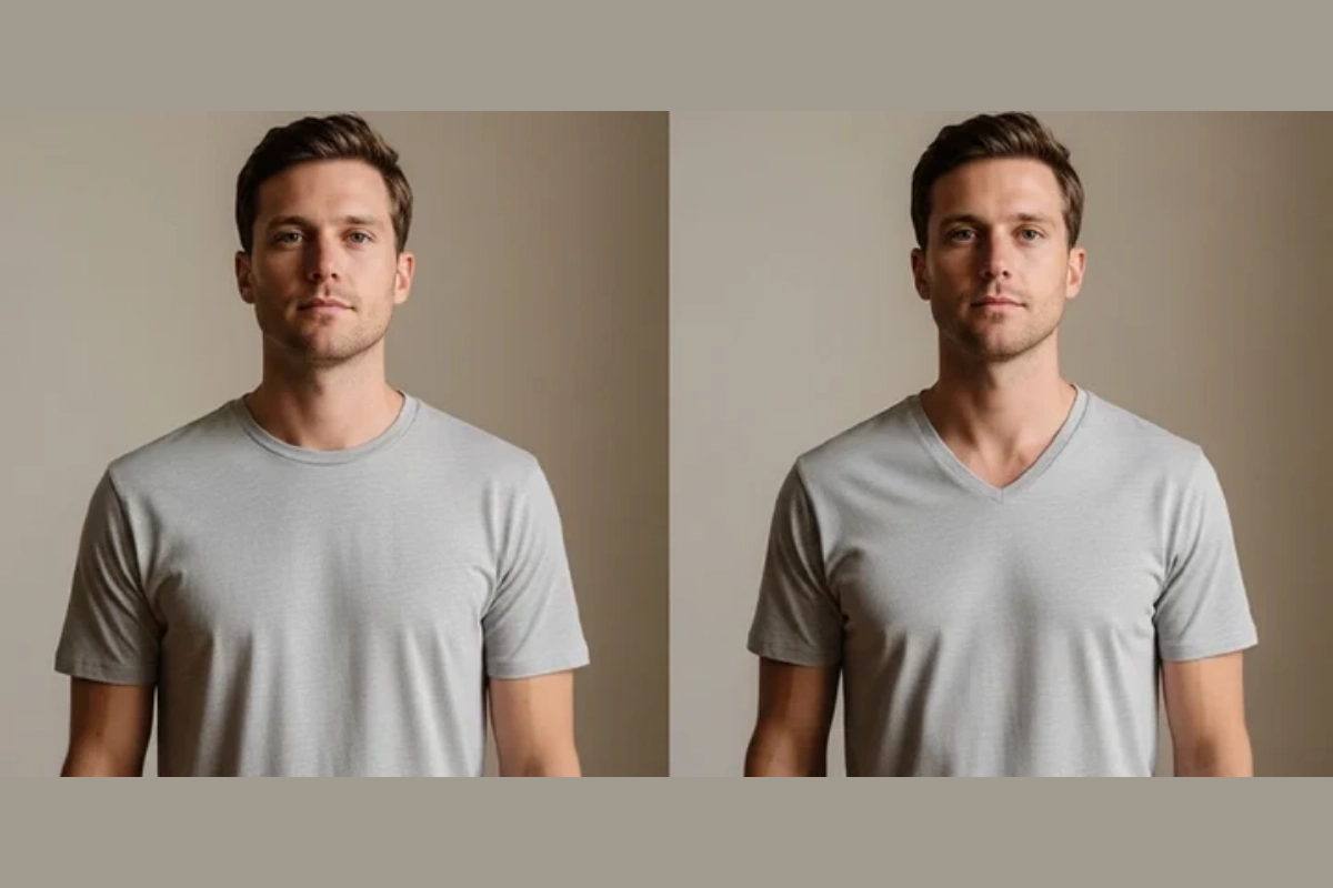 Why do V-neck tops look slimmer?