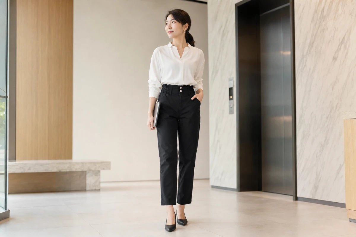 女生襯衫穿搭在正式場合更顯俐落感
