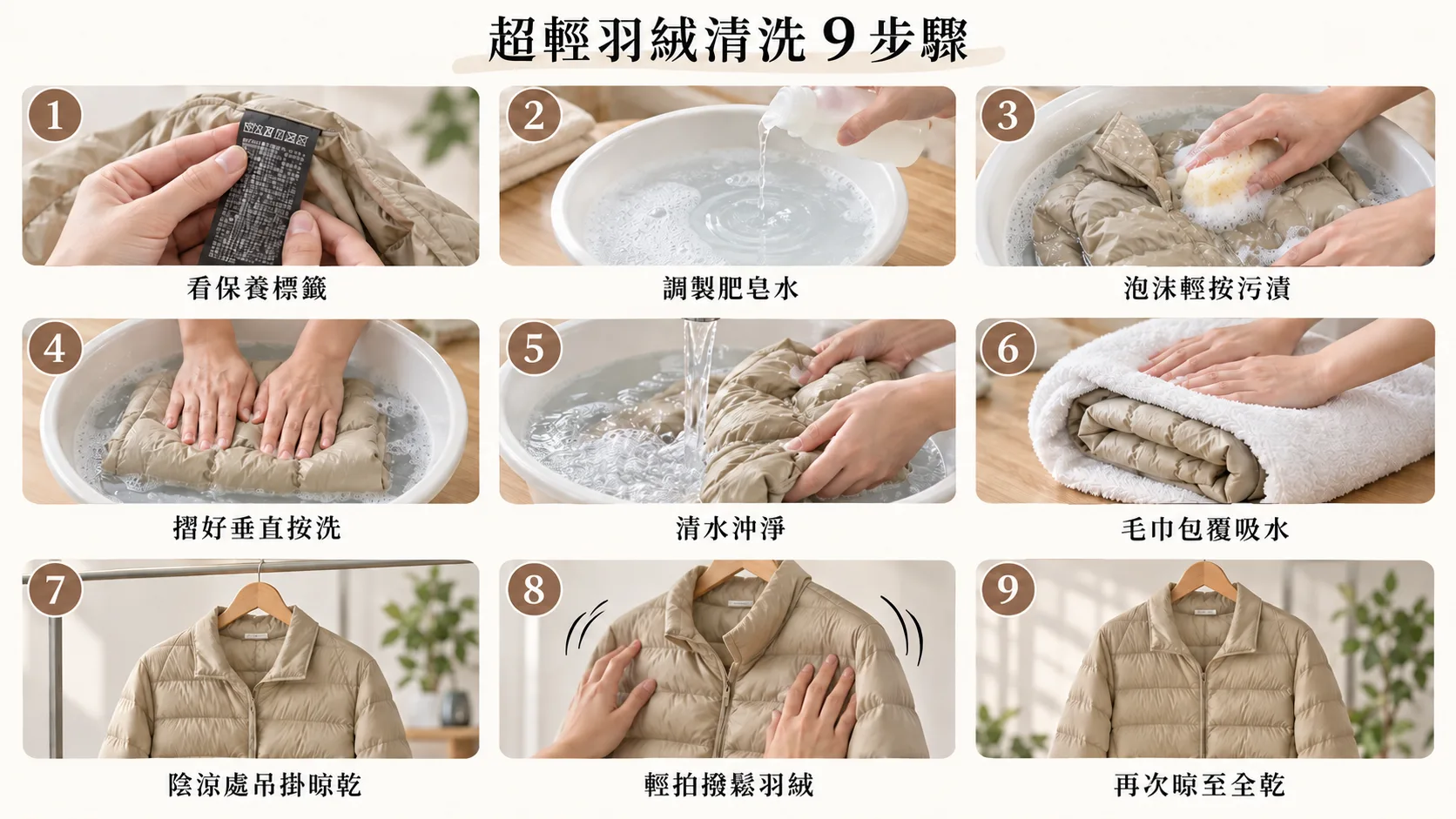 UNIQLO 的羽絨衣怎麼洗
